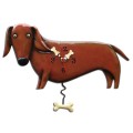 Red Dachshund Wall Clock